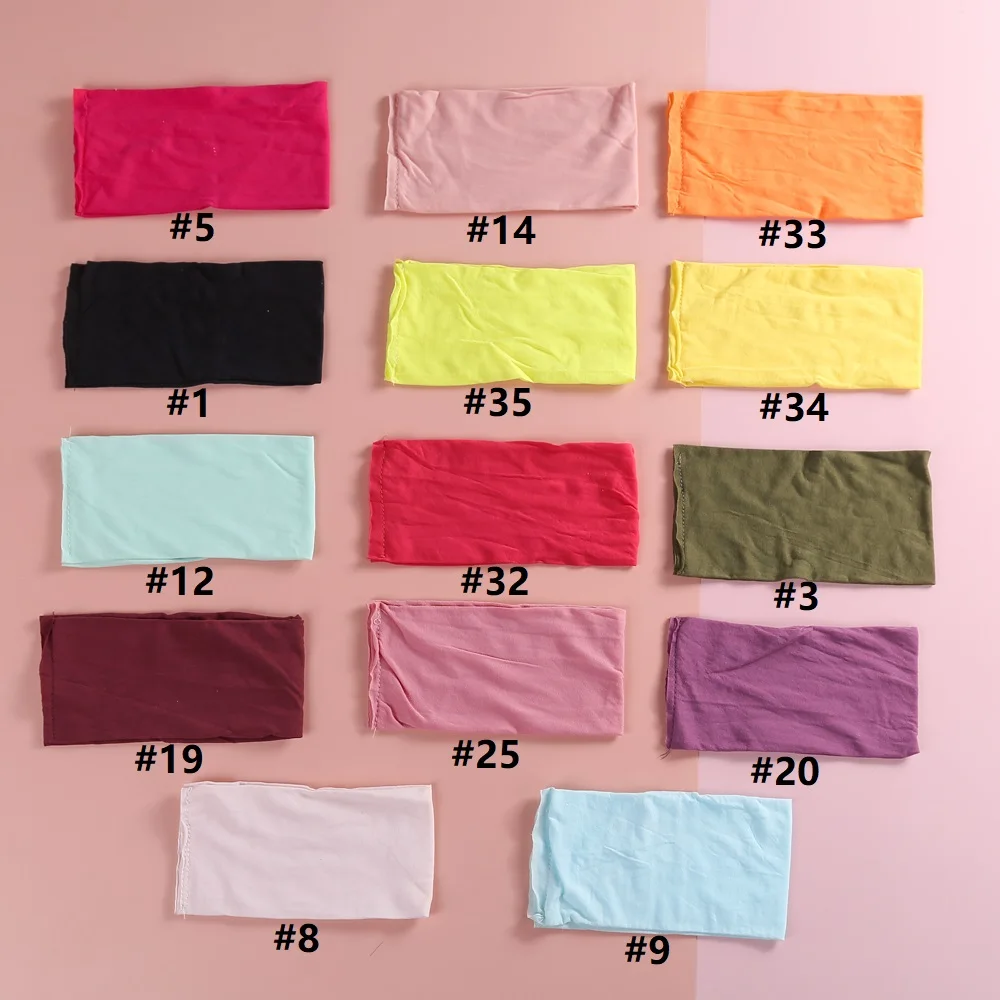 Baby Accessories For Newborn Toddler Kids Baby Girl Boy Hairband Soft Nylon Elasticit Headband Solid Color Hair Accessories - Image 6