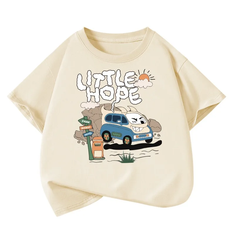 1pcs Summer Boys Car Cartoon Tees Fashion Tops Childrens Short Sleeve Clothes Printed Pattern T-shirts Child Loose Casual Tshirt - Image 6