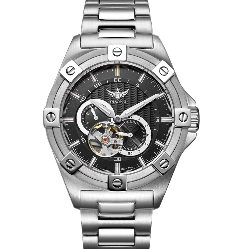 Yelang V1024 Men Brand Watches 44mm Japan miyota 82S7 Automatic Mechanical movement Luminous Men 100m Waterproof Watch business - Image 2