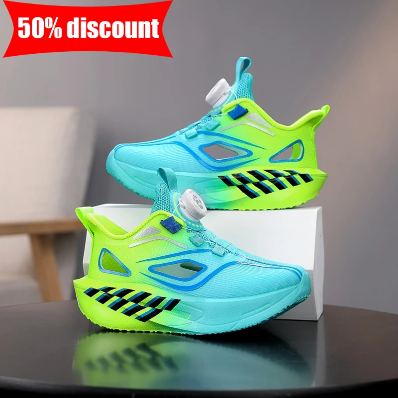 Childrens Sports Shoes Summer Hollow Breathable Outdoor Daily Comfortable Walking Shoes Soft Sole Elastic Training Running Shoes - Image 6