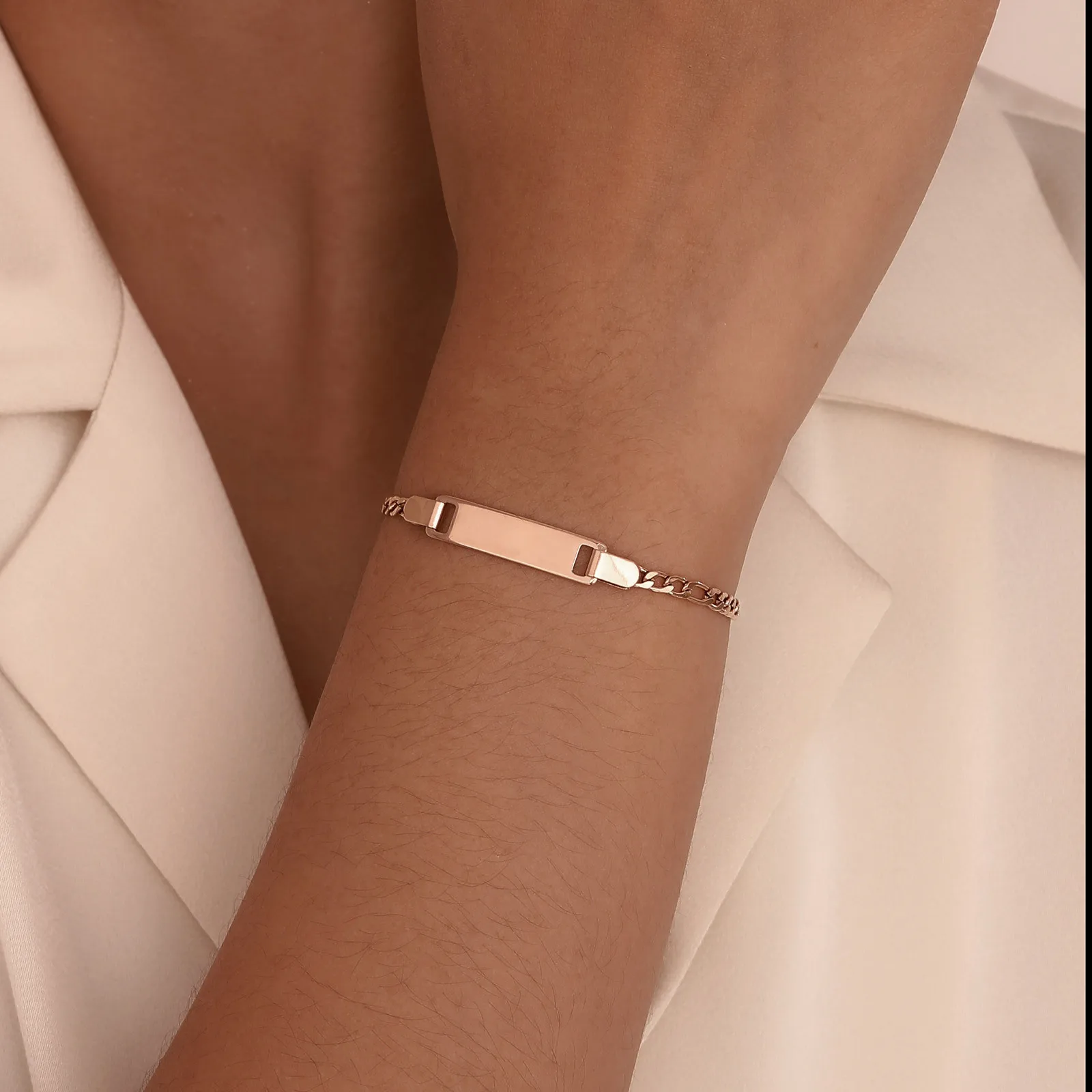 Baby Kids Bracelet, Stainless Steel Chain Bracelet Adjustable Link without Name,Girl Boy Children Birthday Gift - Image 6