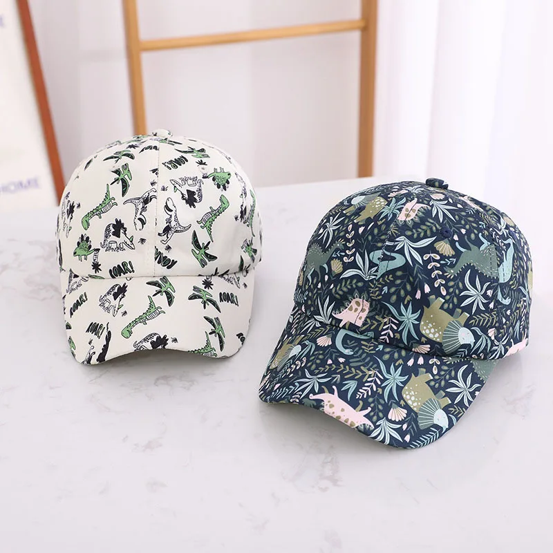 Print Dinosaur Children Baseball Cap Fashion Boys Sunshade Peaked Caps 2-6Year Kids Duck Tongue Hat Baby Outdoor Sunshade Visors - Image 4
