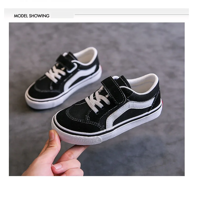 Children's Canvas Shoes Boys Board Shoes New Net Red Low Gang Middle and Large Children Baby Girls Board Shoes Parent-Child Shoe - Image 5