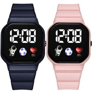 Kids Watch Sport LED Digital Watches Football Silicone Strap Waterproof Electronic Wristwatch for Children Boys Girls Gifts