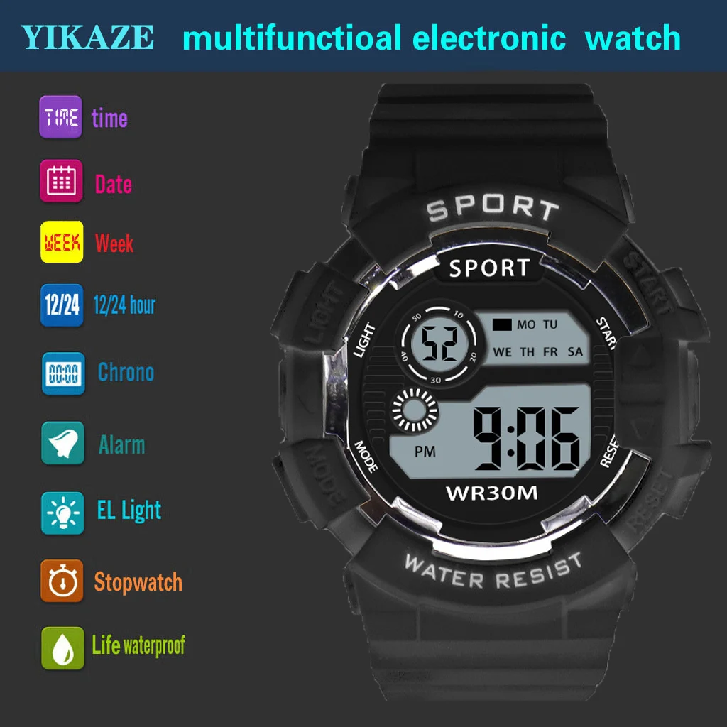 Fashion Kids Watches Luminous Waterproof Sports Digital Watch Alarm Clock Watches Boys Girls Student Smart Electronic Watch Gift - Image 6