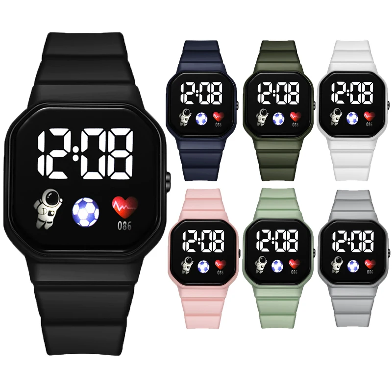 Kids Watch Sport LED Digital Watches Football Silicone Strap Waterproof Electronic Wristwatch for Children Boys Girls Gifts - Image 2