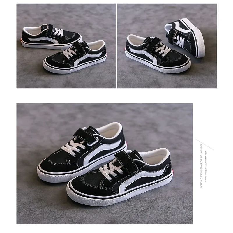 Children's Canvas Shoes Boys Board Shoes New Net Red Low Gang Middle and Large Children Baby Girls Board Shoes Parent-Child Shoe - Image 6