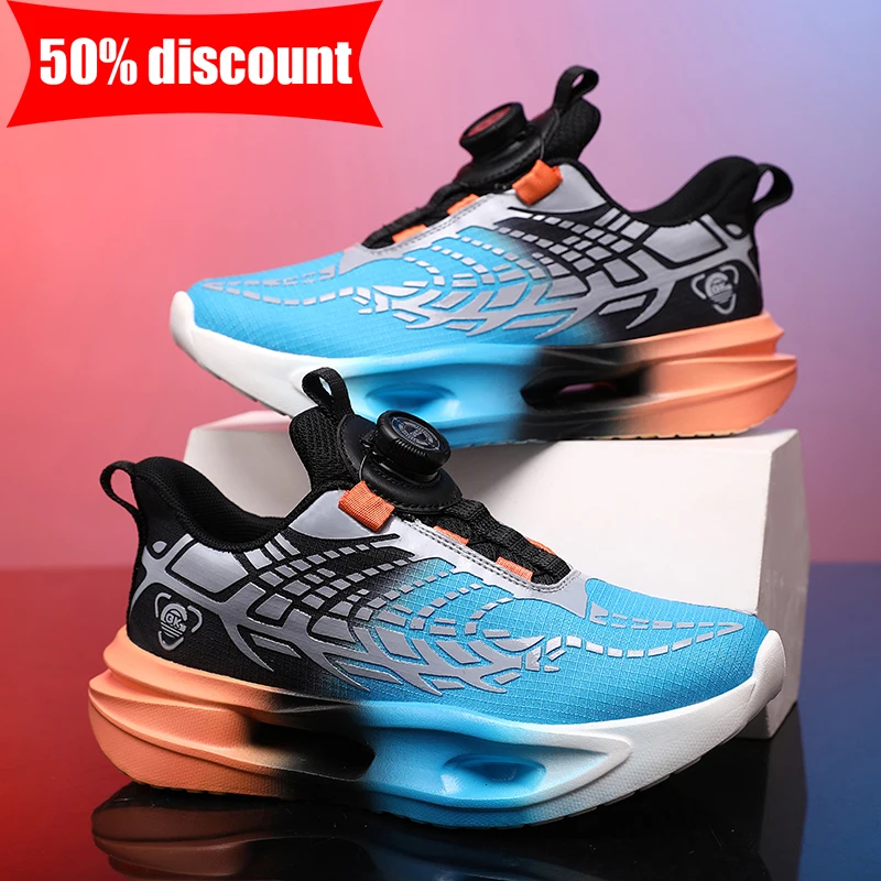 Children Running Shoes Autumn New Soft Elastic Campus Lightweight Sneakers Boys Girls Daily Anti Slip Breathable Tennis Shoes - Image 2