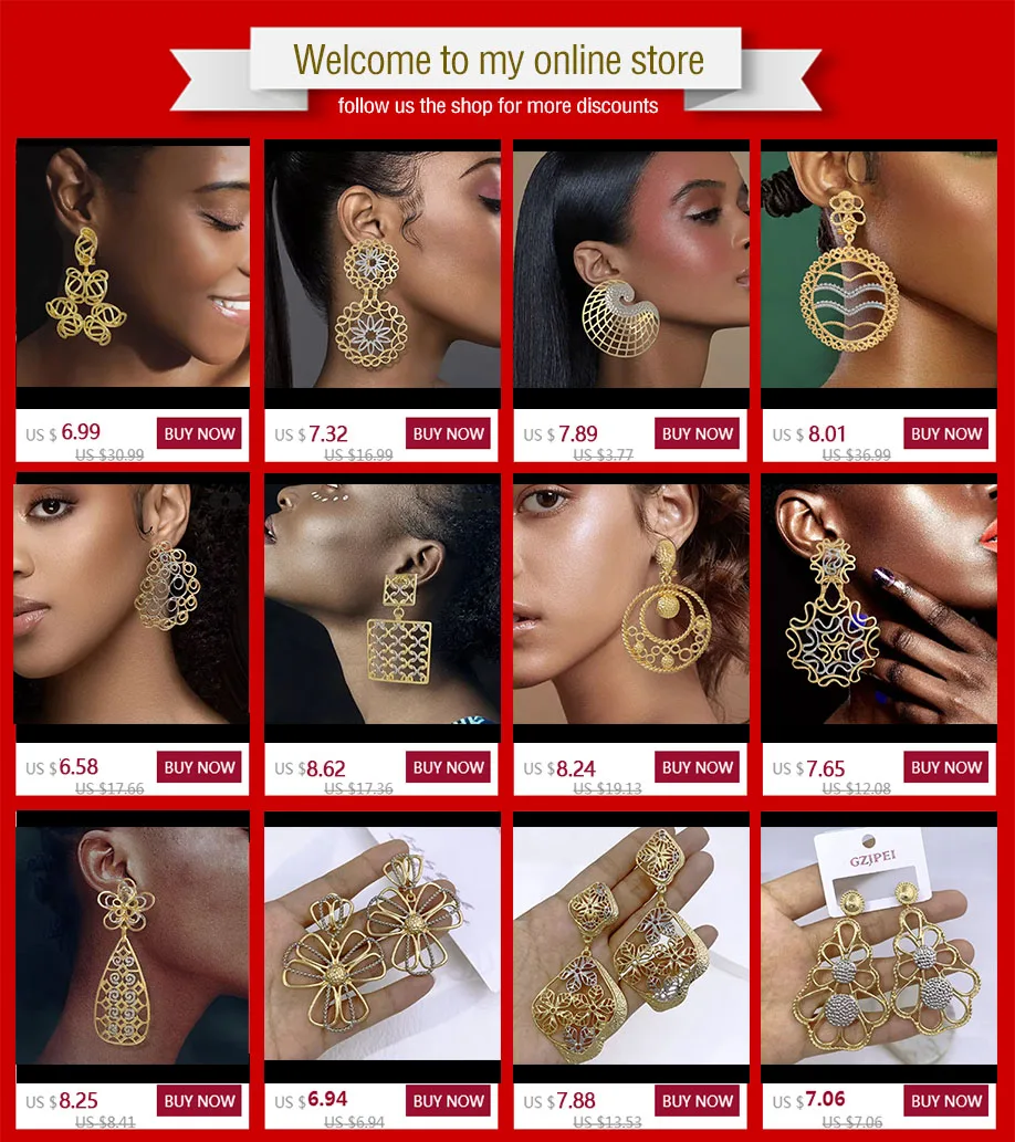 Vintage Women Earrings Fashion Jewelry Two Tone Big Drop Earrings Wedding Party Gift Trending - Image 6