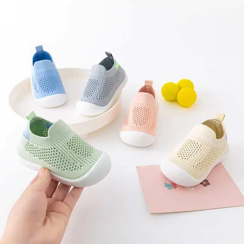 Spring Popular New Baby Shoes Mesh Knit Breathable Kid Girls Boys 0-3T Summer Slip-On Casual Sneakers Toddler Non-Skid Prewalker - Image 2