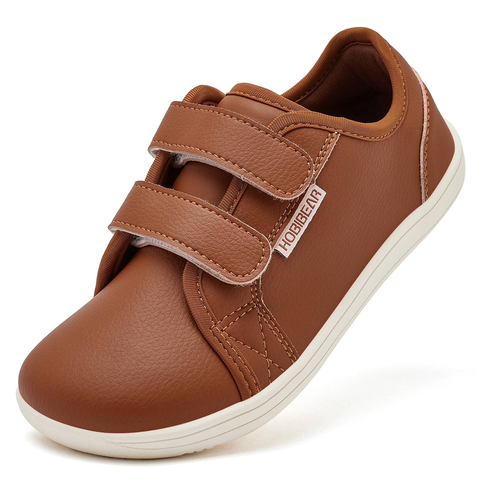 HOBIBEAR Minimalist Kids Barefoot Sneakers | Hook Loop | Wide Toe Shoes | Artificial Leather Sneakers - Image 2