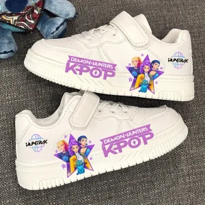 Kids Fashion Casual Shoes Children's New Design KPOP White Sport Shoes Boys Girls Student Anti-slip Outdoor Breathable Sneakers
