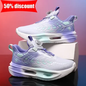 Children Running Shoes Autumn New Soft Elastic Campus Lightweight Sneakers Boys Girls Daily Anti Slip Breathable Tennis Shoes