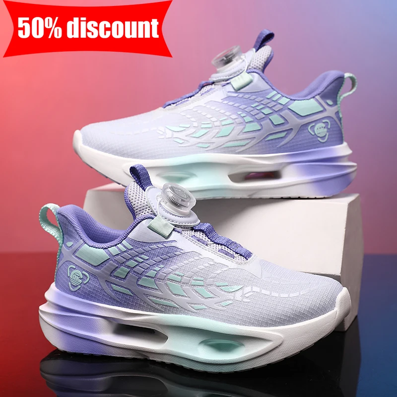 Children Running Shoes Autumn New Soft Elastic Campus Lightweight Sneakers Boys Girls Daily Anti Slip Breathable Tennis Shoes