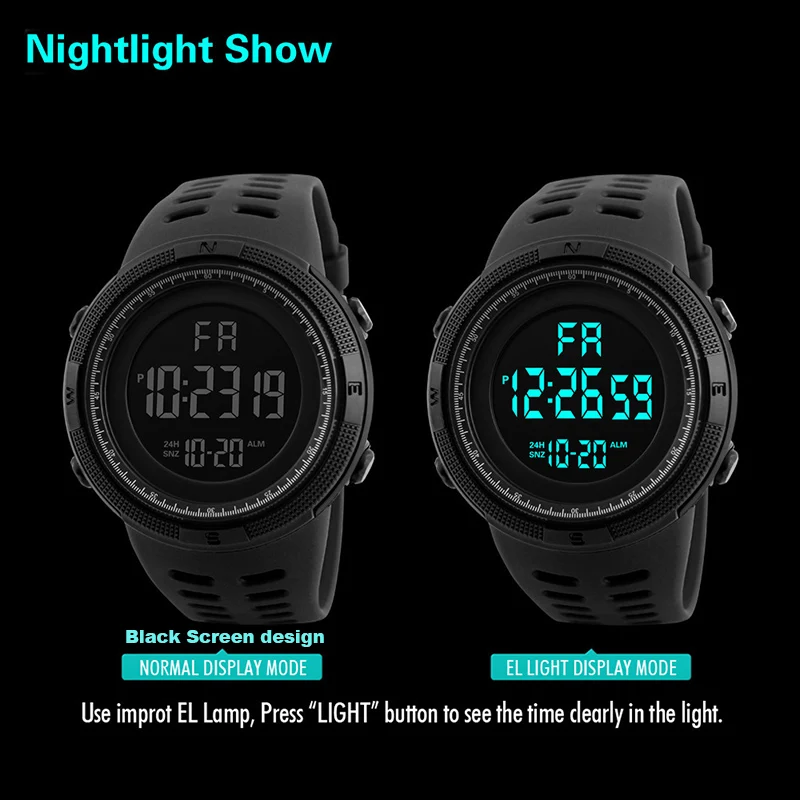 Electronic Watch For Mens Military Sports Watches Luminous Multifunction LED Digital Wristwatch for man kids Boy Student Teen - Image 6