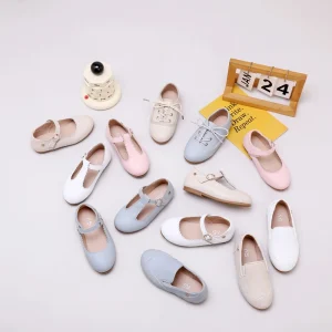 AS New Kids Shoes Children Beige Shoes Baby Boys Leather Shoes Toddler Princess Flats Girls Oxford Fashion Platform Mary Jane