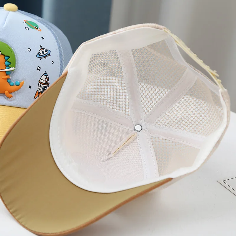 Summer Kids Mesh Duckbill Hat Boys Girls Thin Breathable Sunshade Baseball Hats Cute Dinosaur Children Peaked Cap Baby Visors 모자 - Image 5