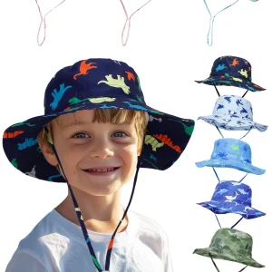 Children's sun protection hats for spring and summer, big brim quick-drying fisherman hats for boys and girls, beach sun hats