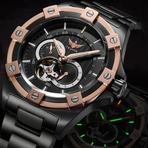 Yelang V1024 Men Brand Watches 44mm Japan miyota 82S7 Automatic Mechanical movement Luminous Men 100m Waterproof Watch business