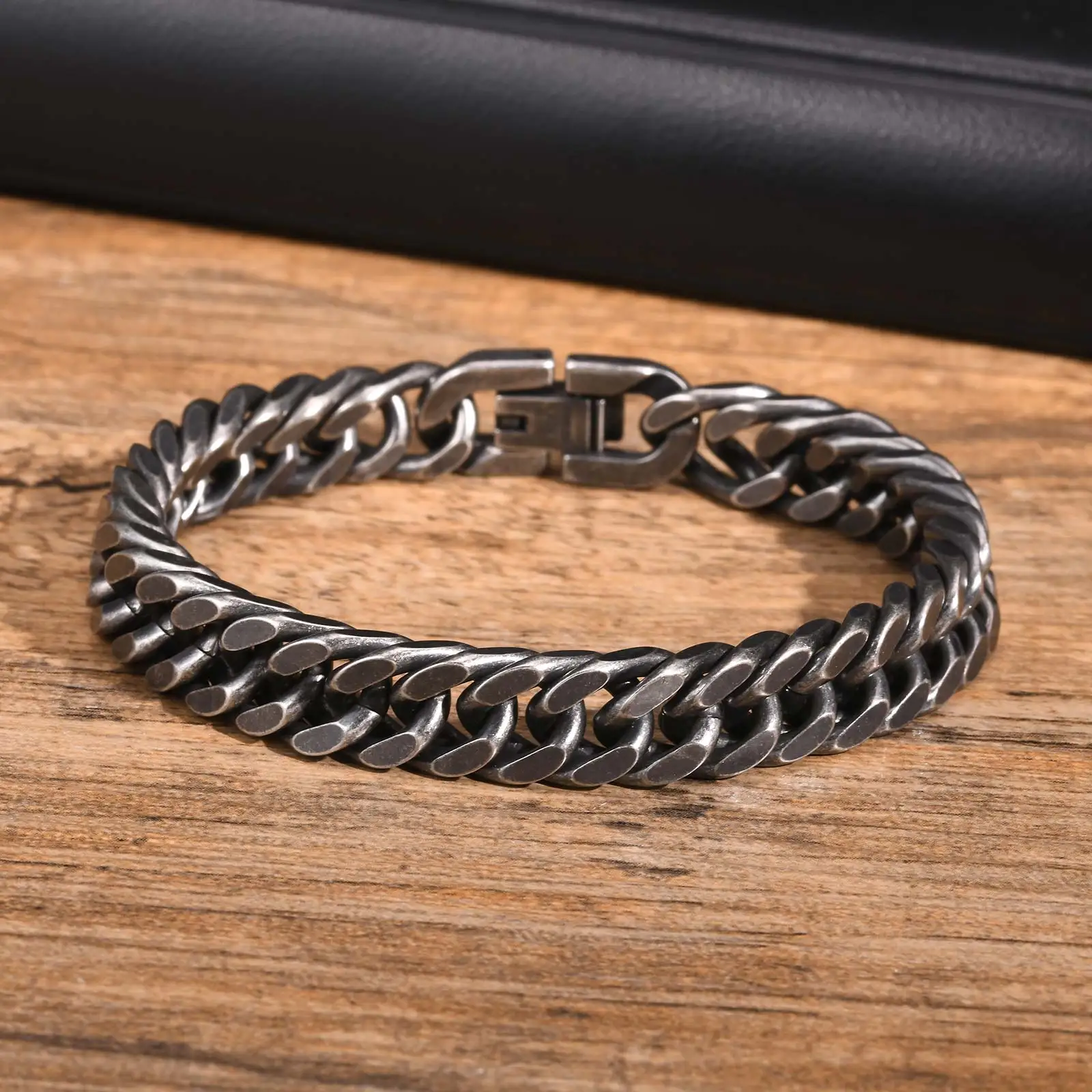 Vintage Chain Bracelets for Men Boys,Byzantine Stainless Steel Braided Link Wristband,Retro Jewelry Birthday Father Gifts - Image 6