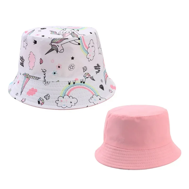 2024 Baby Bucket Hat Cute Unicorn Children Boys Girls Fisherman Cap Spring Summer Outdoor Kid Sun Hat - Image 5