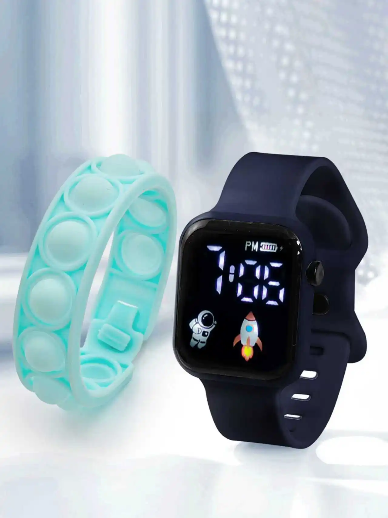 Hot Selling 2PCS Kids Smartwatch Wristband Student LED Touch Screen Animated Icon Electronic Watch Game Wristband Reloj - Image 4